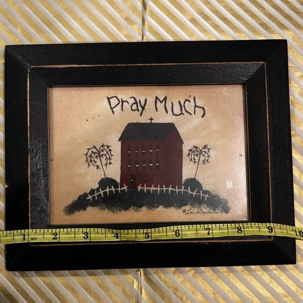 Framed 'Pray Much' Artwork